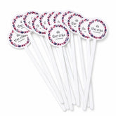Custom Logo Drink Stirrers | Circle Topper Cocktail Stirrers