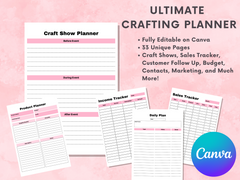 Ultimate Crafting Planner Editable on Canva