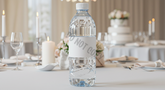 Wedding Water Bottle Label Mockup Canva Template