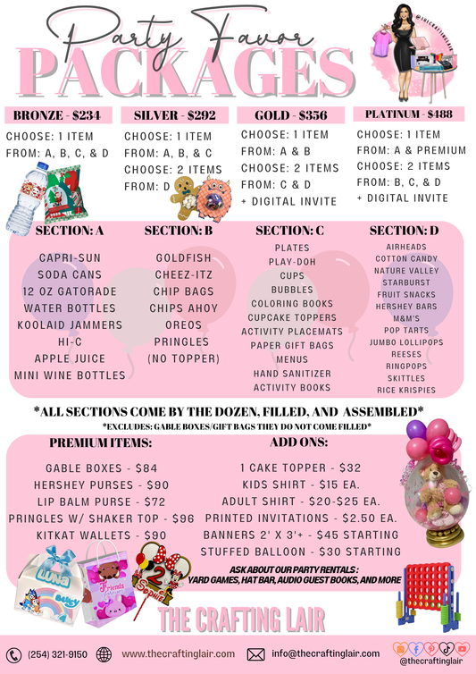 Party Favor Packages