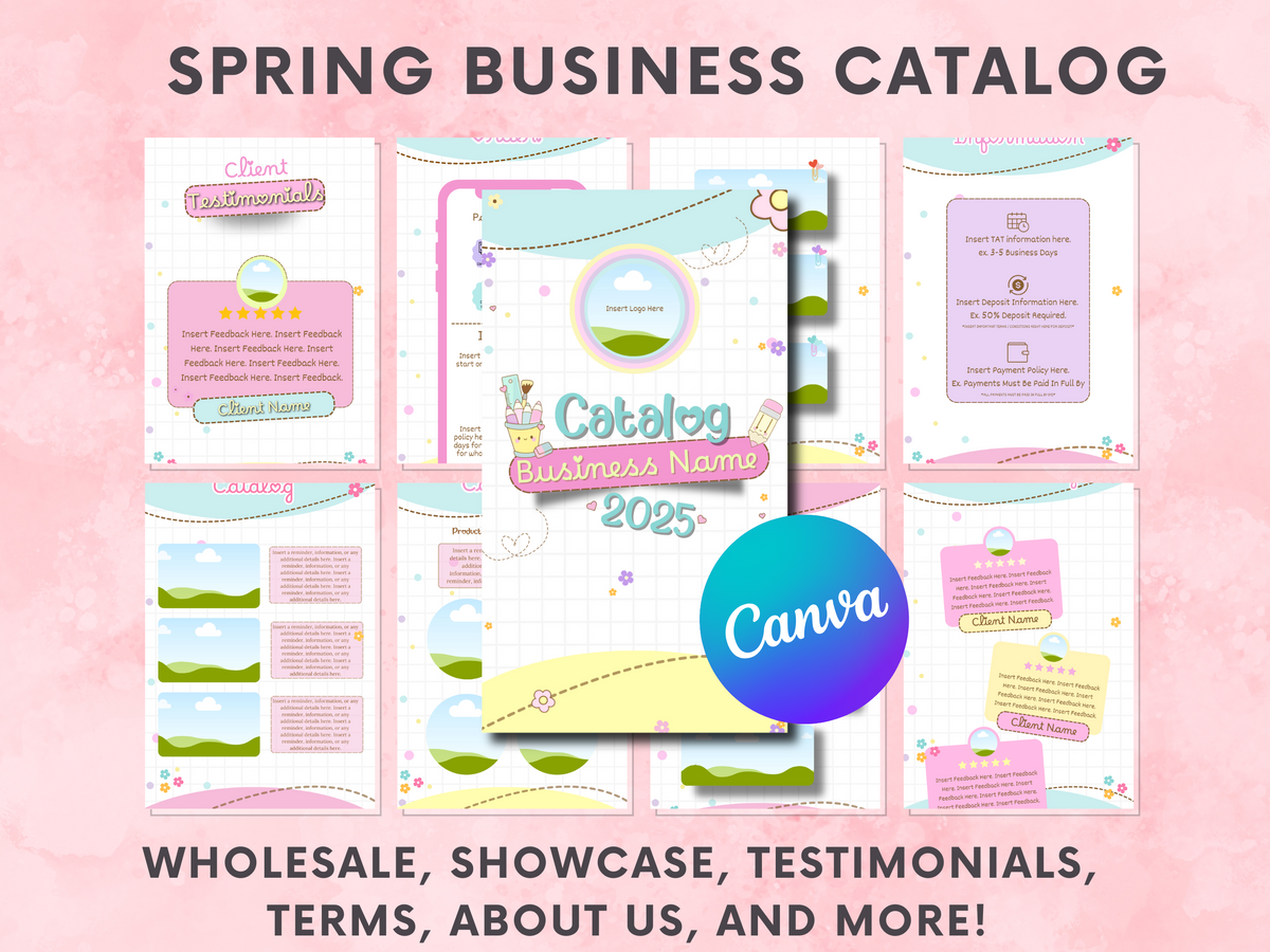 Plantilla de catálogo de Canva de la colección de primavera