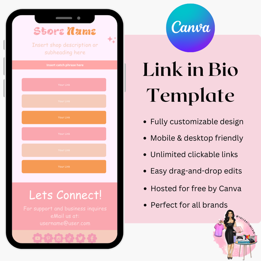 Canva Colorful Link in Bio Template
