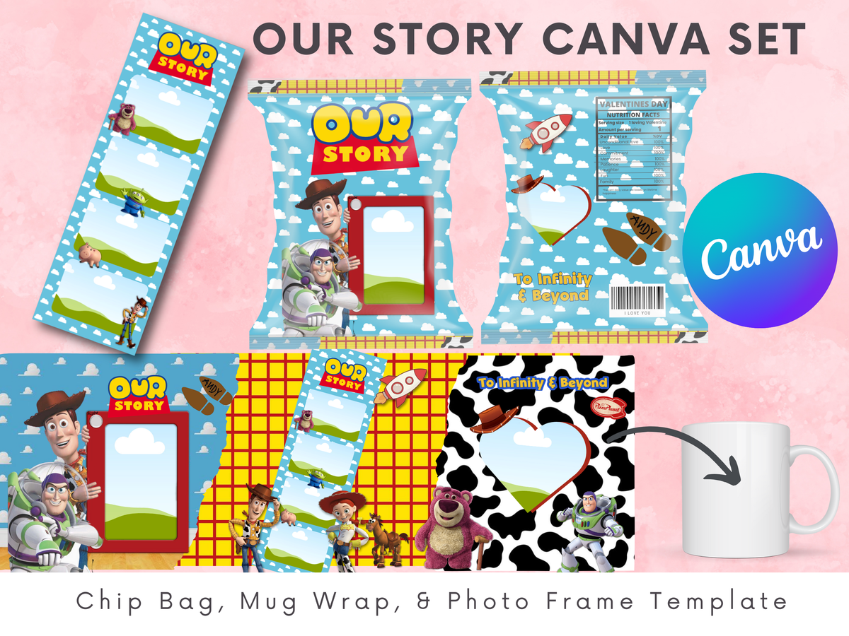 Conjunto de plantillas de Canva para nuestra historia