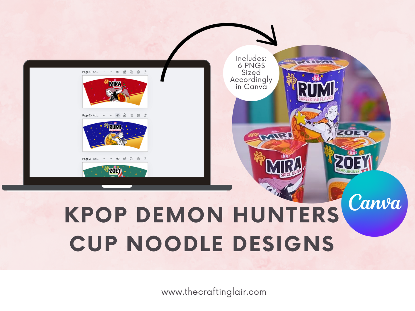 KPOP DH Ramen Cup Noodle Wrap Canva