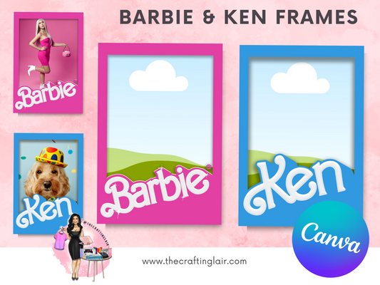 Barbie & Ken Canva Frames
