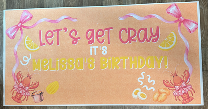 Personalized birthday poster printed on lightweight paper