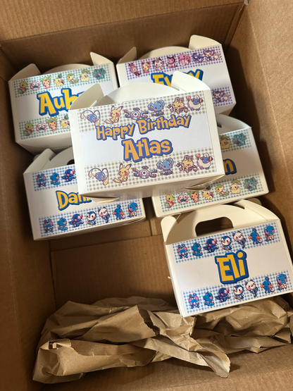 Custom birthday gable box with a personalized front cover
