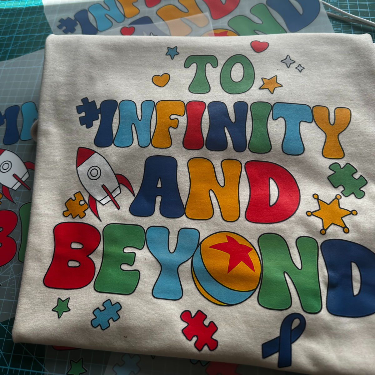 Custom printed T shirts showing personalized designs for groups and events
