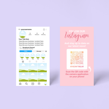 Instagram Business Card - Canva Template