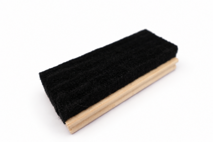 Black erasing surface on the underside of the custom whiteboard eraser