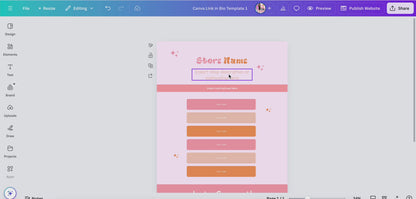 Canva Colorful Link in Bio Template