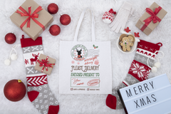 Bolsa navideña personalizada con entrega nocturna de Santa