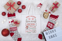 Bolsa de regalo navideña personalizada Woofmas para perros